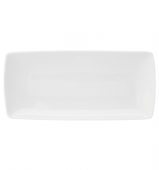 Тарелка прямоугольная/блюдце Carre White, 19х9см