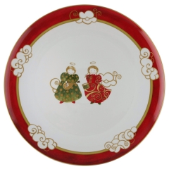 Блюдо круглое 38 см "ANJOS GOLD CHRISTMAS"
