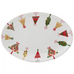 Блюдо овальное "HAPPY HOLIDAYS" 35*25 см