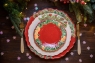 Салатник "РОЖДЕСТВЕНСКАЯ корона" 34 см, красный COROA NATAL