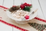 Блюдо на ножке "РОЖДЕСТВЕНСКАЯ корона" 35см, белое COROA NATAL 