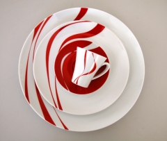 Тарелка хлебная 21см "JAZZ RED"